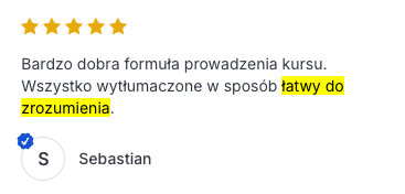 Opinia uczestnika kursu Java od podstaw 8